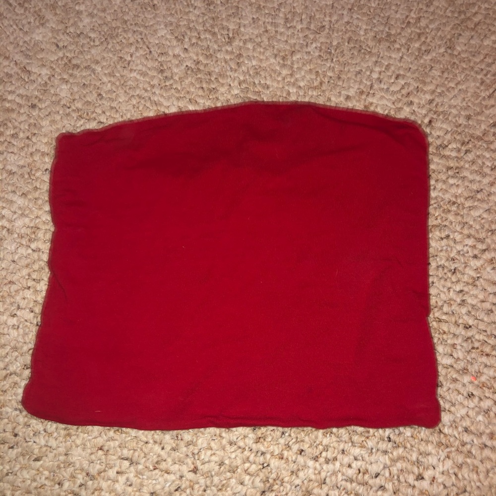 Red tube top